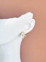 STELLA - Marquise CZ And Pearl Stud Earrings