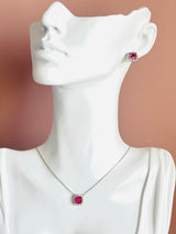 SABRINA - Chic CZ Stone In Rounded-Square CZ Setting In Silver