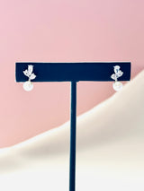 The Celeste – Pearl Drop Crystal Stud Earrings