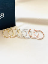 The Elodie – Double Hoop Pearl Statement Earrings