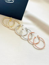 The Elodie – Double Hoop Pearl Statement Earrings