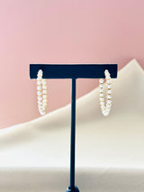 The Elodie – Double Hoop Pearl Statement Earrings