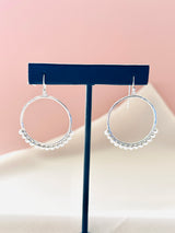The Celine – Hoop Earrings with Mini Pearl Fringe