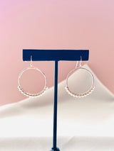 The Celine – Hoop Earrings with Mini Pearl Fringe