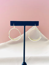The Celine – Hoop Earrings with Mini Pearl Fringe