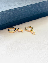 Mini Claw Huggie Hoop Earrings with Pavé Crystals