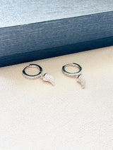 Mini Claw Huggie Hoop Earrings with Pavé Crystals