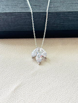 The Eliza – Crystal Leaf Pendant Necklace