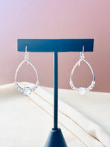 Blushing Opal Bloom Teardrop Earrings
