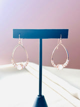 Blushing Opal Bloom Teardrop Earrings