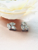 Luxe Bloom – Marquise Gem Floral Earrings