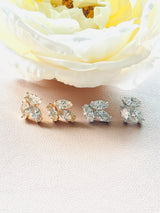 Luxe Bloom – Marquise Gem Floral Earrings