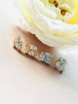 Luxe Bloom – Marquise Gem Floral Earrings