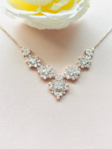 Crystal Bloom Cluster Necklace