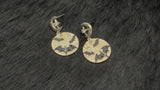 LUNA - Modern Round With Moon-Motif Drop Earrings In 14k Gold