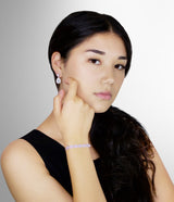 CELESTE - Clear Dangle Teardrop Earrings In Silver - JohnnyB Jewelry