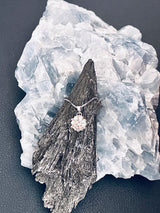 LAURA - 1ct Dangle Round-Cut Moissanite Fancy Necklace In Silver