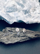 RUBY - Classic 1ct Round Moissanite Stud Earrings In Silver