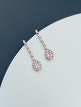 NEVE – Delicate CZ Necklace With Drop Pendant In Silver