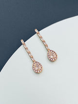 NEVE – Delicate CZ Necklace With Drop Pendant In 14k Gold