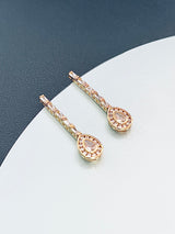 NEVE – Delicate CZ Necklace With Drop Pendant In 14k Gold