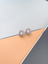 CONSTANCE - 16.5" Chic Choker-Style Necklace With Matching Stud Earrings In Silver