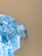 BROOKLYN - 1.75ct Sterling Silver Emerald Cut CZ Ring in Silver - JohnnyB Jewelry