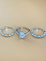 AMARA - 1.25ct Sterling Silver Cubic Zirconia Engagement-Style Ring In Silver - JohnnyB Jewelry