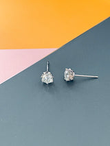 GRACE - 1ct Round Brilliant Moissanite Stud Earrings In Silver
