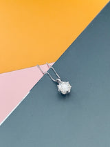 LAURA - 1ct Dangle Round-Cut Moissanite Fancy Necklace In Silver