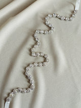 X-GISELLE - Simple Tennis-Bracelet Style Belt Sash In Silver