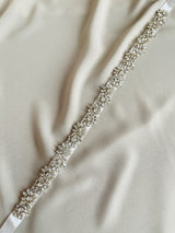 THEODORA - Multi-Shaped Crystal Belt Sash In Silver