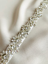 THEODORA - Multi-Shaped Crystal Belt Sash In Silver