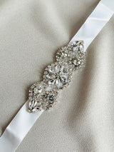 TIGERLILY - Mini Multi-Shaped Crystal Belt Sash In Silver