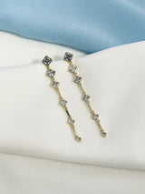 ARIADNE - Delicate Square-Shaped Crystal Drop Earrings