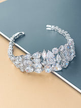 JULIET - 6.5" Delicate Multi-CZ Bracelet In Silver - JohnnyB Jewelry