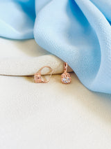 AZURE - Round CZ Crystal Earrings