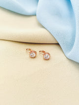 AZURE - Round CZ Crystal Earrings