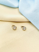 CASSANDRA - Round CZ Dangle Earrings