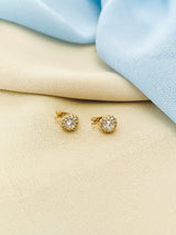 CASSANDRA - Round CZ Dangle Earrings