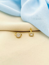 CASSANDRA - Round CZ Dangle Earrings