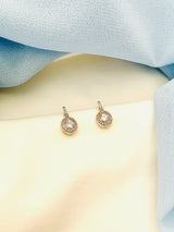 DAPHNE - Intricate Circle-Setting Crystal Drop Earrings - JohnnyB Jewelry