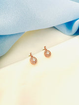 DAPHNE - Intricate Circle-Setting Crystal Drop Earrings - JohnnyB Jewelry