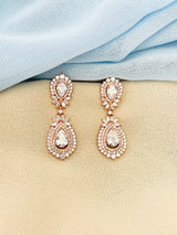 CATALINA - Ornate Teardrop Crystal Earrings - JohnnyB Jewelry