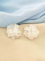 CHARMAINE - Clear & Glossy Flower Stud Earrings