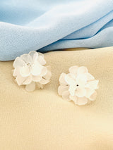 CHARMAINE - Clear & Glossy Flower Stud Earrings