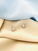SELENA - Double Teardrop CZ Stud Earrings