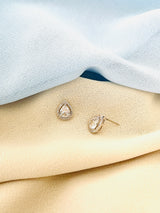 SELENA - Double Teardrop CZ Stud Earrings