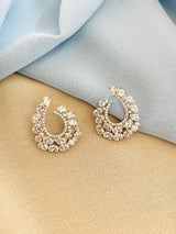 CALLIOPE - Multi-Crystal CZ Teardrop Stud Earrings In Silver