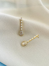 DIANNA - Classic Small Teardrop Crystal Drop Earrings